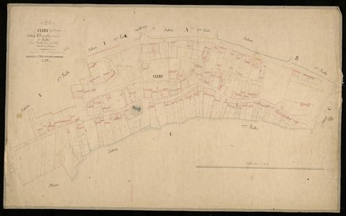 Plan du cadastre napoléonien - Clery-sur-Somme (Cléry) : Chef-lieu (Le) ; Omiécourt, E1