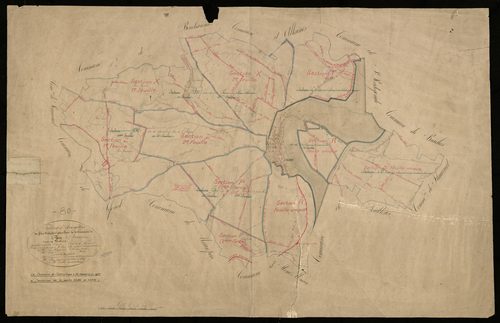 Plan du cadastre napoléonien - Clery-sur-Somme (Cléry) : tableau d'assemblage