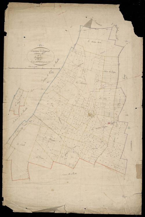 Plan du cadastre napoléonien - Cocquerelle : Longuet (Le), B1