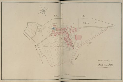 Plan du cadastre napoléonien - Atlas cantonal - Coigneux : A et B développées