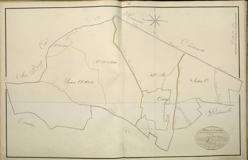 Plan du cadastre napoléonien - Atlas cantonal - Coisy : tableau d'assemblage