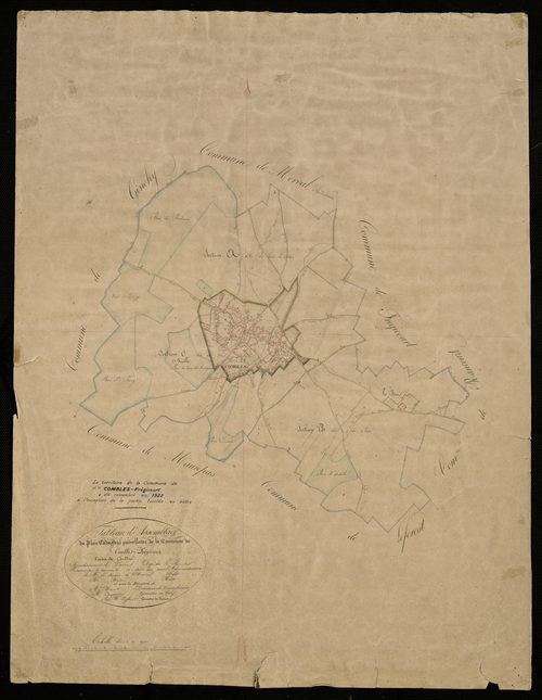 Plan du cadastre napoléonien - Combles (Combles Frégicourt) : tableau d'assemblage