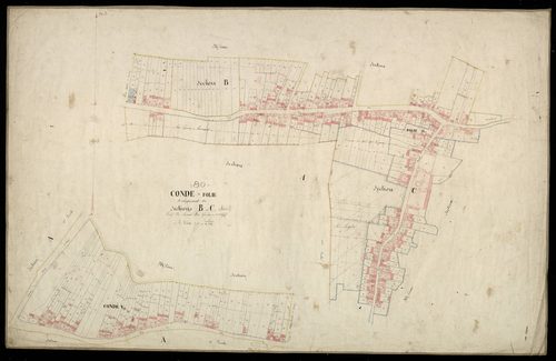 Plan du cadastre napoléonien - Conde-Folie (Condé- folie) : B développement et C1