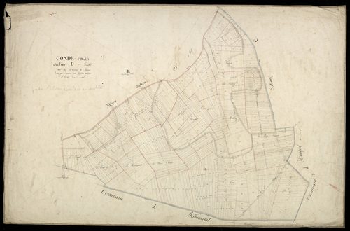 Plan du cadastre napoléonien - Conde-Folie (Condé- folie) : Chemin de Travers (Le), D2
