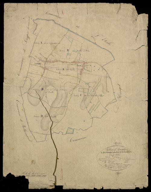 Plan du cadastre napoléonien - Conde-Folie (Condé- folie) : tableau d'assemblage