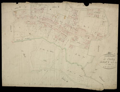 Plan du cadastre napoléonien - Contay : Chef-lieu (Le), C1
