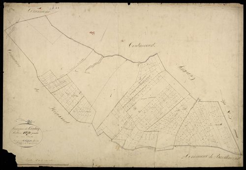 Plan du cadastre napoléonien - Contay : E (anciennement A2 de Contay et anciennement A3 de Bavelincourt)