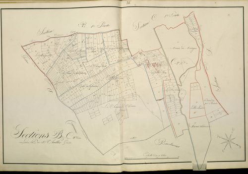 Plan du cadastre napoléonien - Atlas cantonal - Contay : B2 et C2