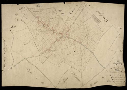 Plan du cadastre napoléonien - Conteville : A, B, C et D