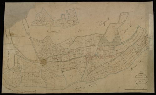 Plan du cadastre napoléonien - Contoire : C et partie développée de C