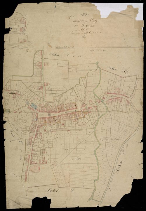 Plan du cadastre napoléonien - Conty : Chef-lieu (Le), F2