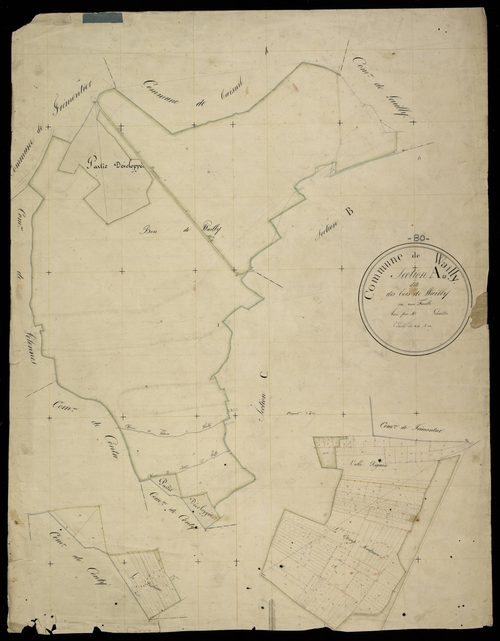 Plan du cadastre napoléonien - Conty (Wailly) : Bois de Wailly (Les), A