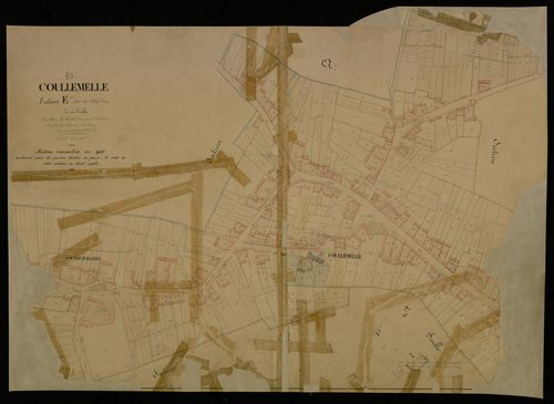 Plan du cadastre napoléonien - Coullemelle : Chef-lieu (Le), E
