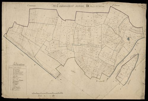 Plan du cadastre napoléonien - Coulonvillers : D