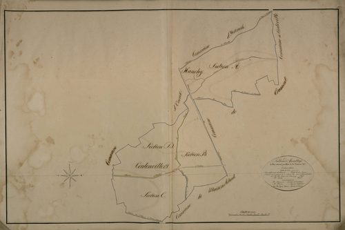 Plan du cadastre napoléonien - Coulonvillers : tableau d'assemblage