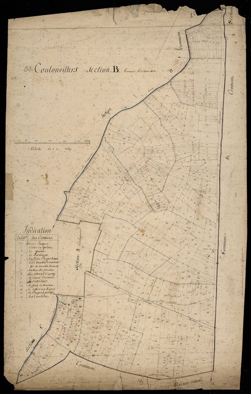 Plan du cadastre napoléonien - Coulonvillers : B