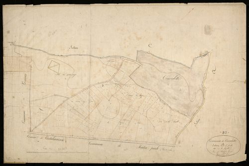 Plan du cadastre napoléonien - Courcelette : Chapelle (La), B1