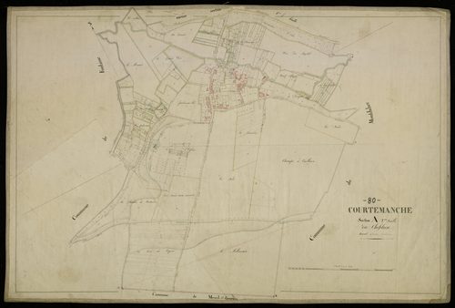 Plan du cadastre napoléonien - Courtemanche : Chef-lieu (Le), A2