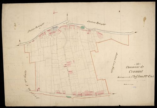 Plan du cadastre napoléonien - Cramont : Chef-lieu (Le), développement