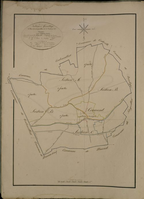 Plan du cadastre napoléonien - Cramont : tableau d'assemblage