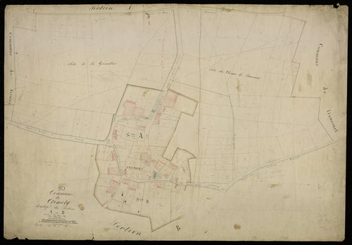 Plan du cadastre napoléonien - Cremery : développement des sections A2 et B
