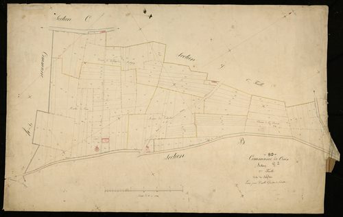 Plan du cadastre napoléonien - Croix-Moligneaux (Croix) : Chef-lieu (Le), D2
