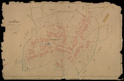 Plan du cadastre napoléonien - Croixrault : Chef-lieu (Le), C
