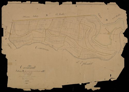 Plan du cadastre napoléonien - Croixrault : Couture (La) ; Montée Couvée (La), B2