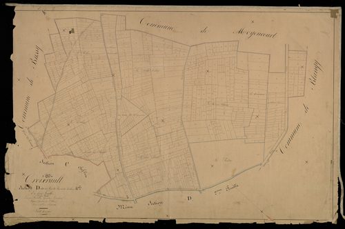 Plan du cadastre napoléonien - Croixrault : Bois du Parc (Le) ; Mellier (Le), D1