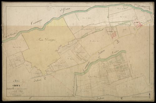 Plan du cadastre napoléonien - Crouy-Saint-Pierre (Crouy) : Crouy (Le) ; Quesnot (Le) ; Gard (Le), A1