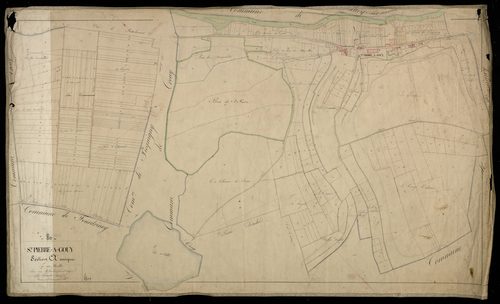 Plan du cadastre napoléonien - Crouy-Saint-Pierre (Saint-Pierre à Gouy) : A unique
