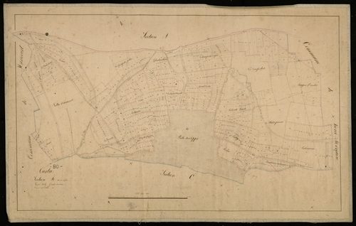 Plan du cadastre napoléonien - Curlu : Chef-lieu (Le), B