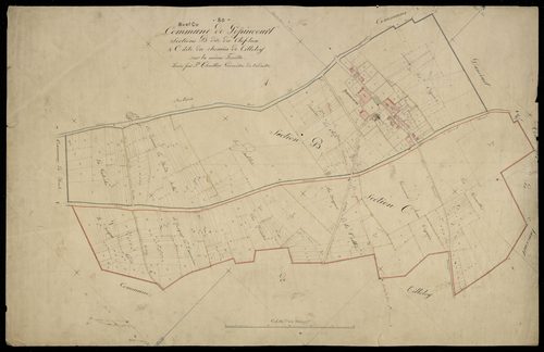 Plan du cadastre napoléonien - Dancourt-Popincourt (Popincourt) : Chef-lieu (Le) ; Chemin de Tilloloy (Le), B et C