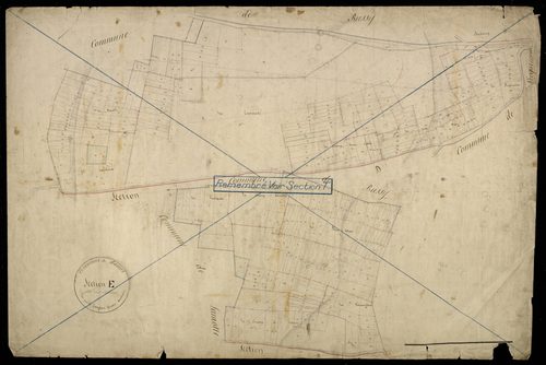 Plan du cadastre napoléonien - Daours : Coutures (Les), E