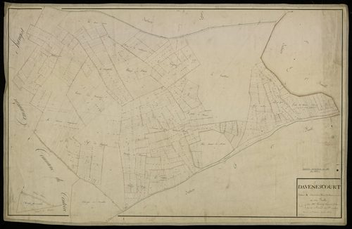 Plan du cadastre napoléonien - Davenescourt : Bois de Raoul le Maire (Le) ; Vauchelles (Les), A