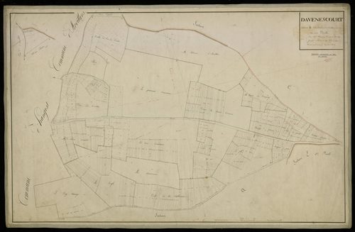 Plan du cadastre napoléonien - Davenescourt : Bois des Corettes (Le) ; Terrière (La), B