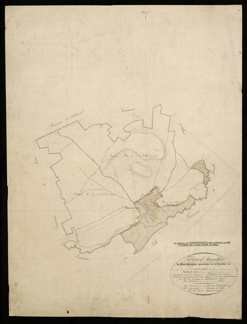 Plan du cadastre napoléonien - Dernancourt : tableau d'assemblage