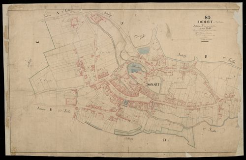 Plan du cadastre napoléonien - Domart -en-Ponthieu (Domart) : Chef-lieu (Le), F