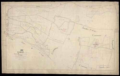 Plan du cadastre napoléonien - Domart -en-Ponthieu (Domart) : Ferme du Plouy (La), B1