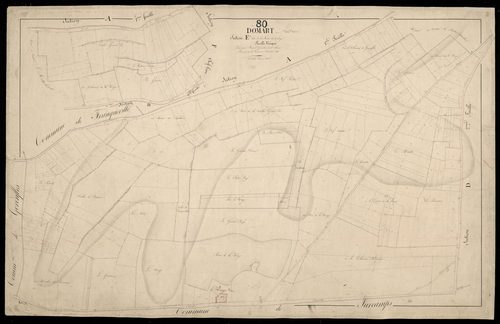 Plan du cadastre napoléonien - Domart -en-Ponthieu (Domart) : Ferme de la Haye (La), E