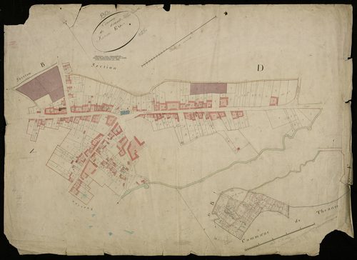 Plan du cadastre napoléonien - Domart-sur-la-Luce (Domart) : E
