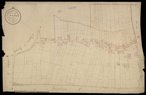 Plan du cadastre napoléonien - Domleger : Village (Le), D1