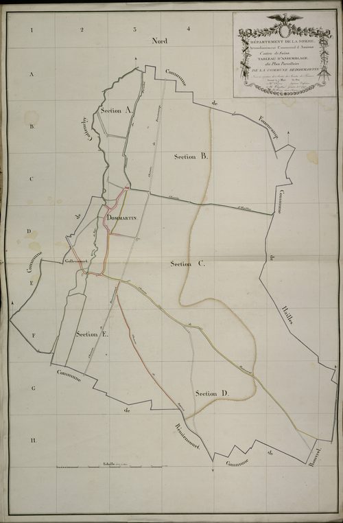 Plan du cadastre napoléonien - Dommartin : tableau d'assemblage