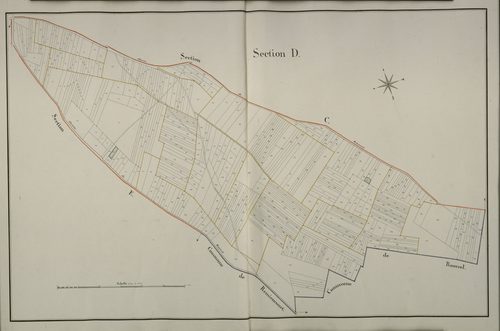 Plan du cadastre napoléonien - Dommartin : D