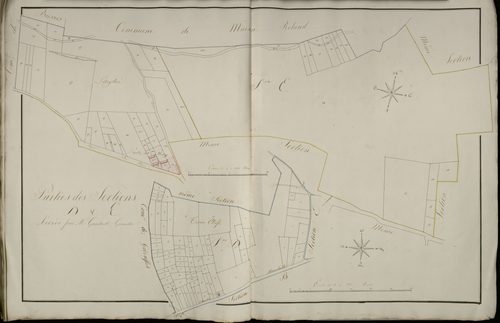 Plan du cadastre napoléonien - Domqueur (Dompqueur) : D2 et E1
