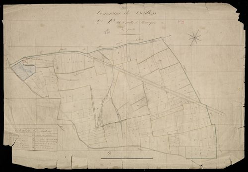 Plan du cadastre napoléonien - Doullens : Milly ; Beaurepaire, F3