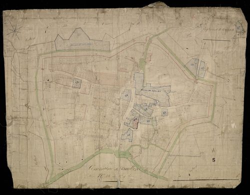 Plan du cadastre napoléonien - Doullens : Chef-lieu (Le), N