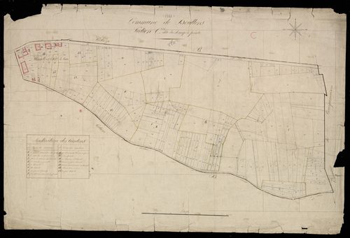 Plan du cadastre napoléonien - Doullens : Champ à pointe (Le), C