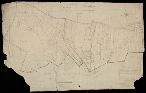 Plan du cadastre napoléonien - Doullens : Fond à Baudet (Le), D1