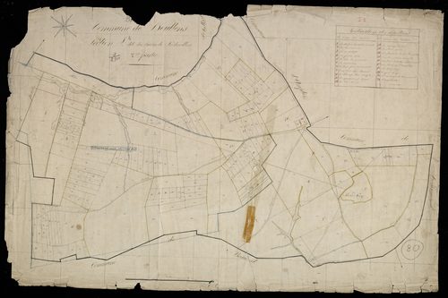 Plan du cadastre napoléonien - Doullens : Ravin de Fréchevillers (Le), I2